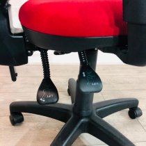 Senator Task Mesh Back Chair, Fully Adjustable, Red & Black